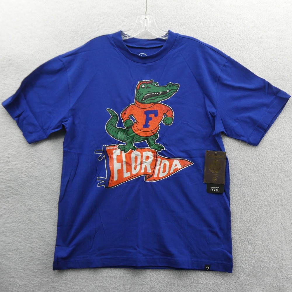 '47 Brand Shirt Mens Medium Florida Gators Blue Mascot College Vault Cotton